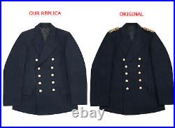 WW2 German Kriegsmarine officer navy blue wool Reefer tunic jacket