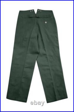 WW2 German Labour Service Summer HBT Green Drill Service Trousers