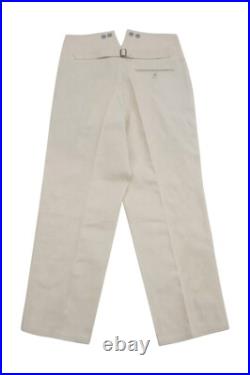 WW2 German Labour Service Summer HBT Off-White Drill Service Trousers
