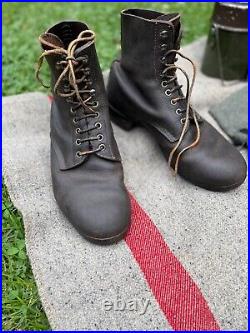 WW2 German Low Boots Size 9.0 by Grigsby Militaria