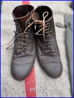 WW2 German Low Boots Size 9.0 by Grigsby Militaria