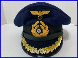 WW2 German Luftwaffe Airforce Generals Officers Peak Visr Hat Cap ZIKZEN