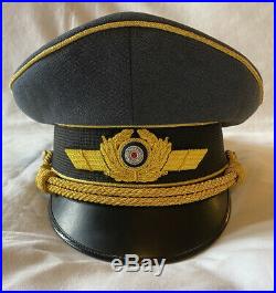 WW2 German Luftwaffe Airforce Military General Officers Visor Hat Cap EREL