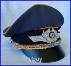 WW2 German Luftwaffe Airforce Officers Crusher Visor Hat Cap (Paratrooper Corps)