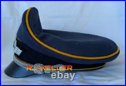 WW2 German Luftwaffe Airforce Officers Crusher Visor Hat Cap (Paratrooper Corps)