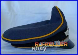 WW2 German Luftwaffe Airforce Officers Crusher Visor Hat Cap (Paratrooper Corps)