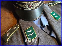 WW2 German Luftwaffe Fallschirmjager paratrooper tunic and visor cap