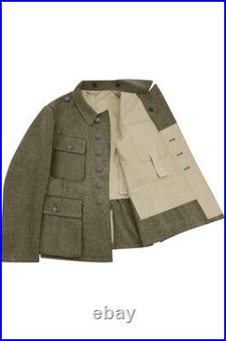 WW2 German Luftwaffe HG M43 EM Brown Grey Wool Tunic Feldbluse 3XL