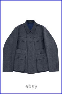 WW2 German Luftwaffe M43 EM Blue Grey Wool tunic Feldbluse L
