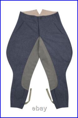 WW2 German Luftwaffe Officer Blue Grey Wool Riding Breeches