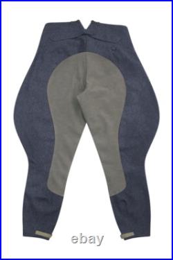 WW2 German Luftwaffe Officer Blue Grey Wool Riding Breeches