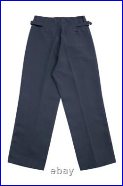 WW2 German Luftwaffe Officer Gabardine Straight Trousers With White Pipe