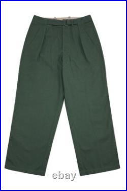 WW2 German Luftwaffe Summer HBT Reed Green Drill Trousers