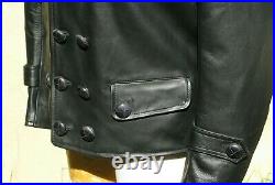 WW2 German Luftwaffe black Leather jacket sz 36 small