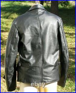 WW2 German Luftwaffe black Leather jacket sz 36 small