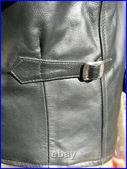 WW2 German Luftwaffe black Leather jacket sz 36 small