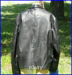 WW2 German Luftwaffe black Leather jacket sz X Large