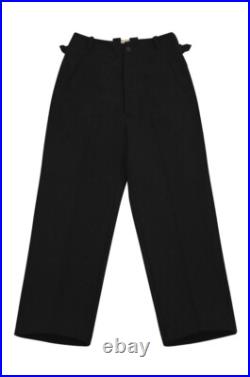 WW2 German M32 Elite Black Wool Straight Trousers