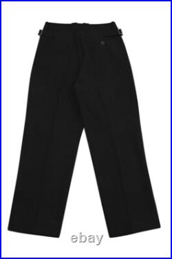 WW2 German M32 Elite Black Wool Straight Trousers