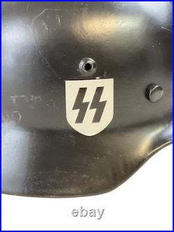 WW2 German M35 Helmet ET64 SS Unique Imports COPY