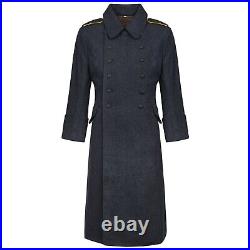 WW2 German M35 Wool Greatcoat Repro Army Trench Coat Drack Grey High Quality