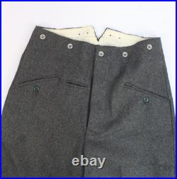 WW2 German M36 Slate Grey Wool Trousers Reproduction WW2 German M36 Slate Grey Wool Trousers Reproduction