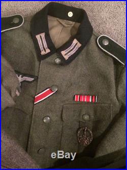 WW2 German M36 tunic, trousers, boots, and rations