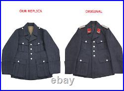 WW2 German M38 Luftwaffe EM/NCO blue grey wool tunic tuchrock