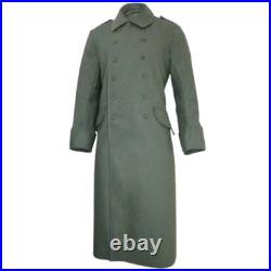 WW2 German M40 Greatcoat Repro Army Trench Jacket Field Grey wool long Coat