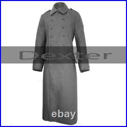 WW2 German M40 Wool Greatcoat Repro Army Trench Coat Heer Jacket Field Gray