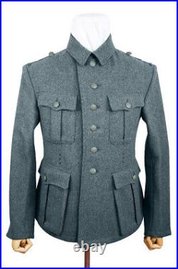 WW2 German M41 elite EM Italian Field Wool tunic Feldbluse blue green grey XL