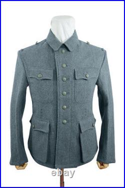 WW2 German M42 Heer EM Italian Field Wool tunic Feldbluse blue green grey