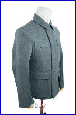 WW2 German M42 Heer EM Italian Field Wool tunic Feldbluse blue green grey