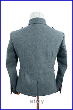 WW2 German M42 Heer EM Italian Field Wool tunic Feldbluse blue green grey