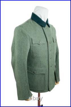 WW2 German M42 Modified Heer EM fieldgrey wool tunic Feldbluse