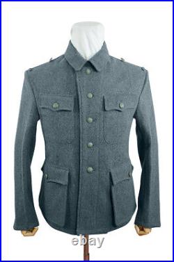 WW2 German M42 elite EM Italian Field Wool tunic Feldbluse blue green grey