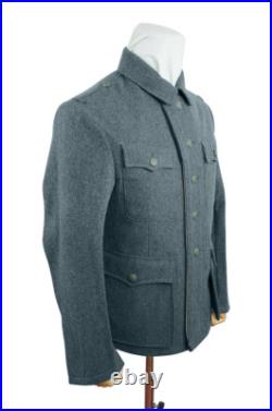 WW2 German M42 elite EM Italian Field Wool tunic Feldbluse blue green grey