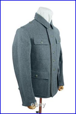 WW2 German M43 Heer EM Italian Field Wool tunic Feldbluse blue green grey