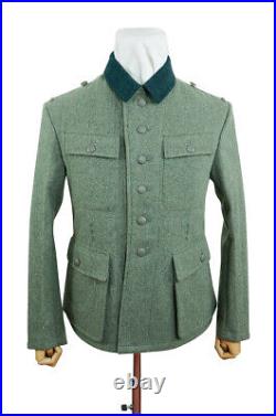 WW2 German M43 Modified Heer EM fieldgrey wool tunic Feldbluse