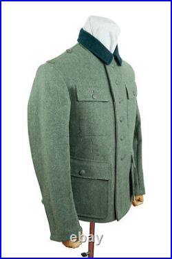 WW2 German M43 Modified Heer EM fieldgrey wool tunic Feldbluse