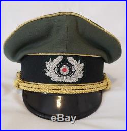 WW2 German Military Army Field Marshals Generals Officers Visor Hat Cap Costume