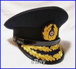 WW2 German Navy Grand Admiral General Officer Uboat Visor Hat Cap Schirmmutze