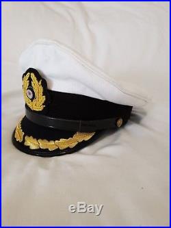WW2 German Navy Naval Captain Uboat Officers Visor Hat Cap Schirmuttzen