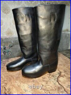 WW2 German Officer Boots how hide Leather, upper leather Handmade boot