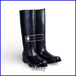 WW2 German Officer Leather Boots, Offizierstiefel Riding Boot Repro, All Sizes