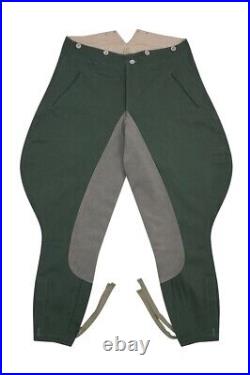 WW2 German Officer Summer HBT Reed Green Riding Breeches