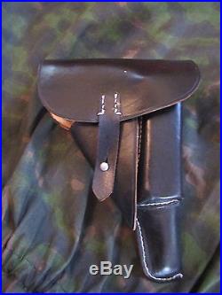 WW2 German P38 Soft Shell Holster in Black Leather