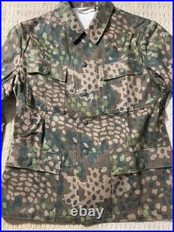 WW2 German Pea Pattern Dot 44 Camo M43 Field Tunic-Size LARGE-Reproduction-NEW