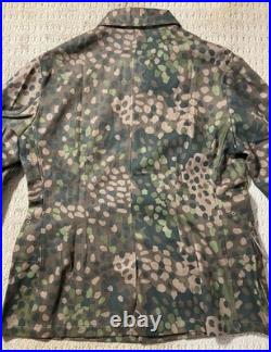 WW2 German Pea Pattern Dot 44 Camo M43 Field Tunic-Size LARGE-Reproduction-NEW WW2 German Pea Pattern Dot 44 Camo M43 Field Tunic-Size LARGE-Reproduction-NEW