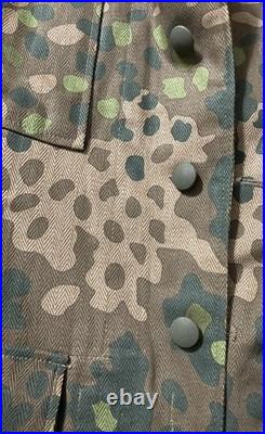 WW2 German Pea Pattern Dot 44 Camo M43 Field Tunic-Size LARGE-Reproduction-NEW